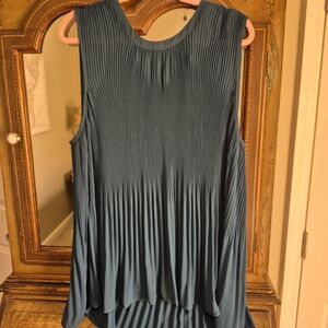 Torrid Teal Pleated Sleeveless Top